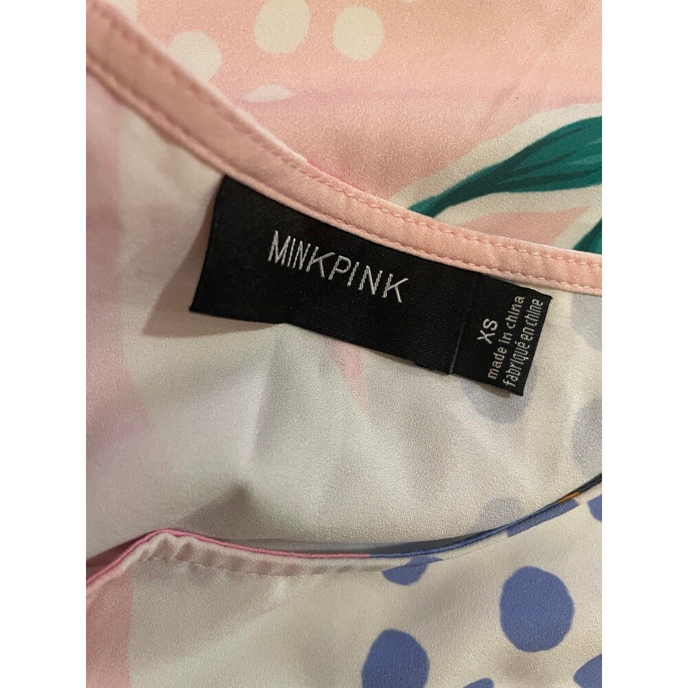 Mink Pink XS Tropical floral mini dress Extra Small - Picture 5 of 10